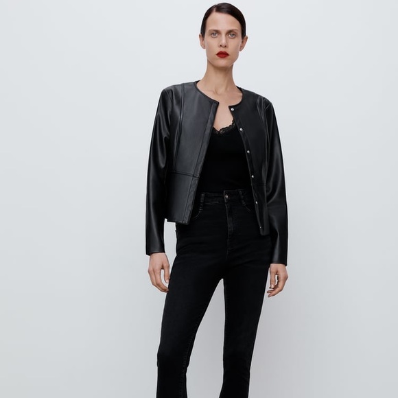 Zara faux leather jacket - Picture 2 of 12